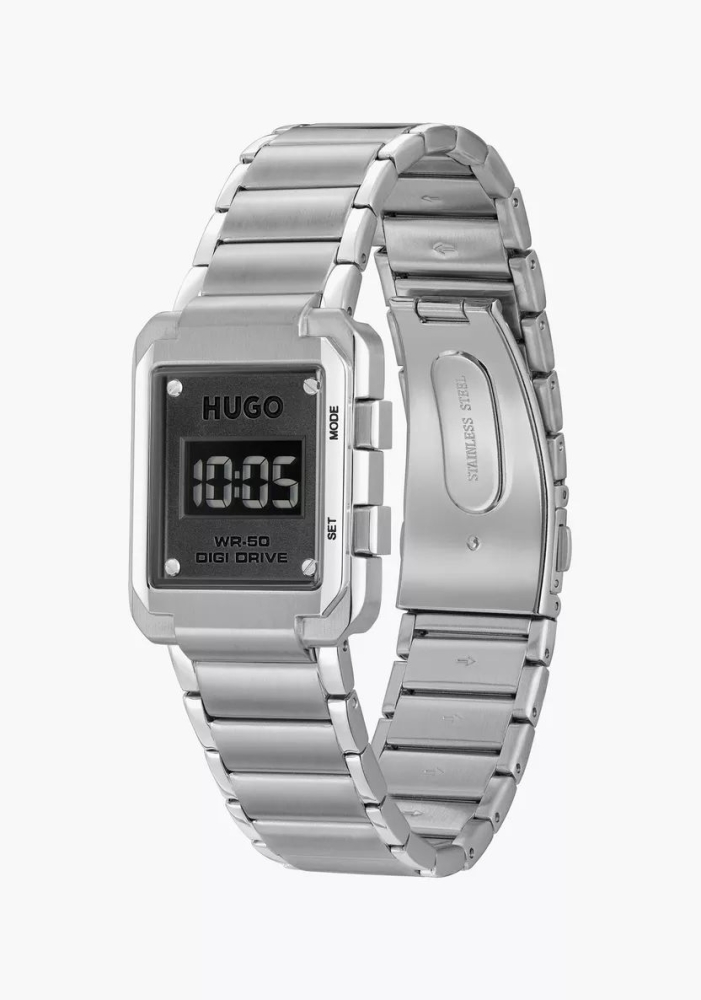 Ceas QUARTZ UNISEX HUGO 1530356 argintiu negru