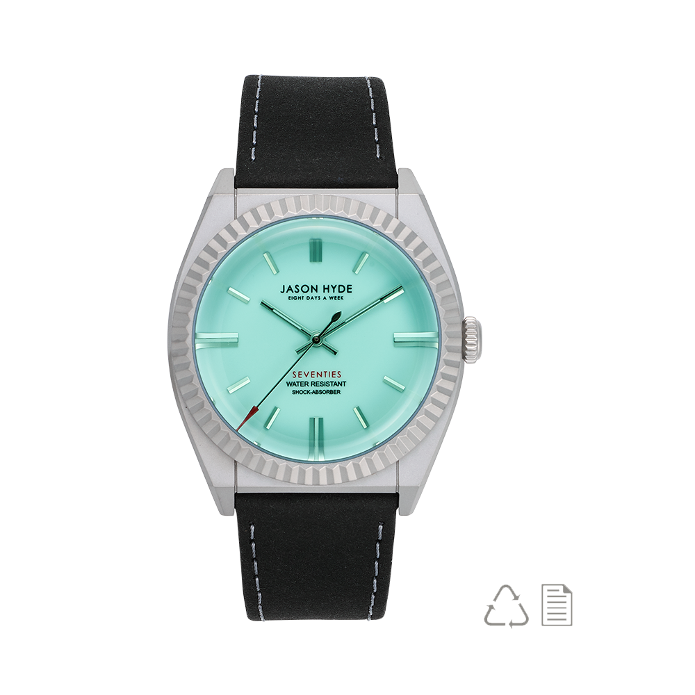 Ceas QUARTZ UNISEX JASON HYDE JH10015 argintiu negru verde