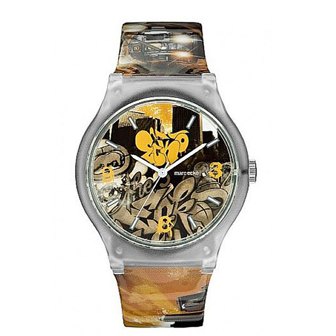 Ceas QUARTZ UNISEX MARC ECKO E06503M1 gri argintiu galben