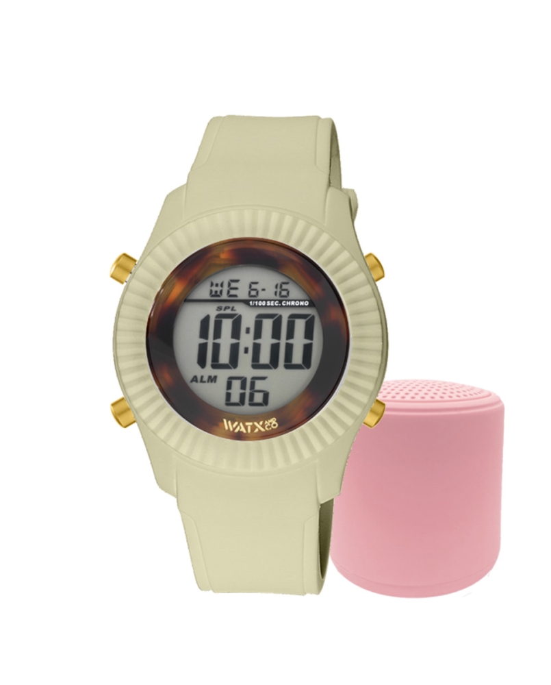 Ceas QUARTZ WATXANDCO RELOJ2_M pentru Femei transparent auriu maro