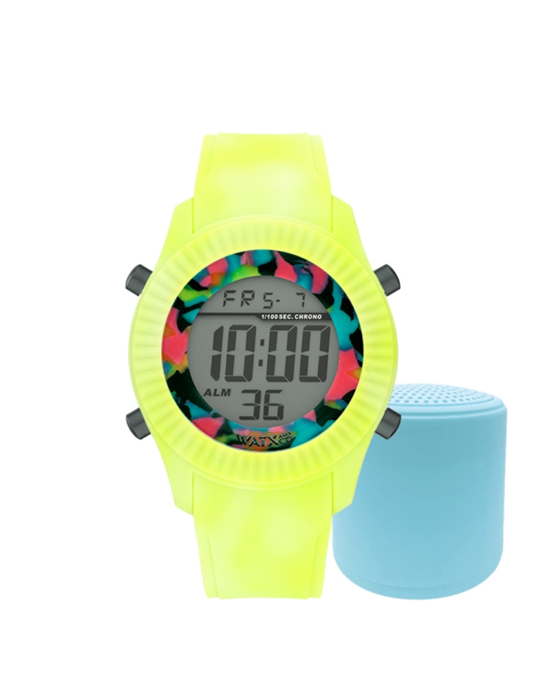 Ceas QUARTZ WATXANDCO RELOJ7_M pentru Femei transparent galben multicolor