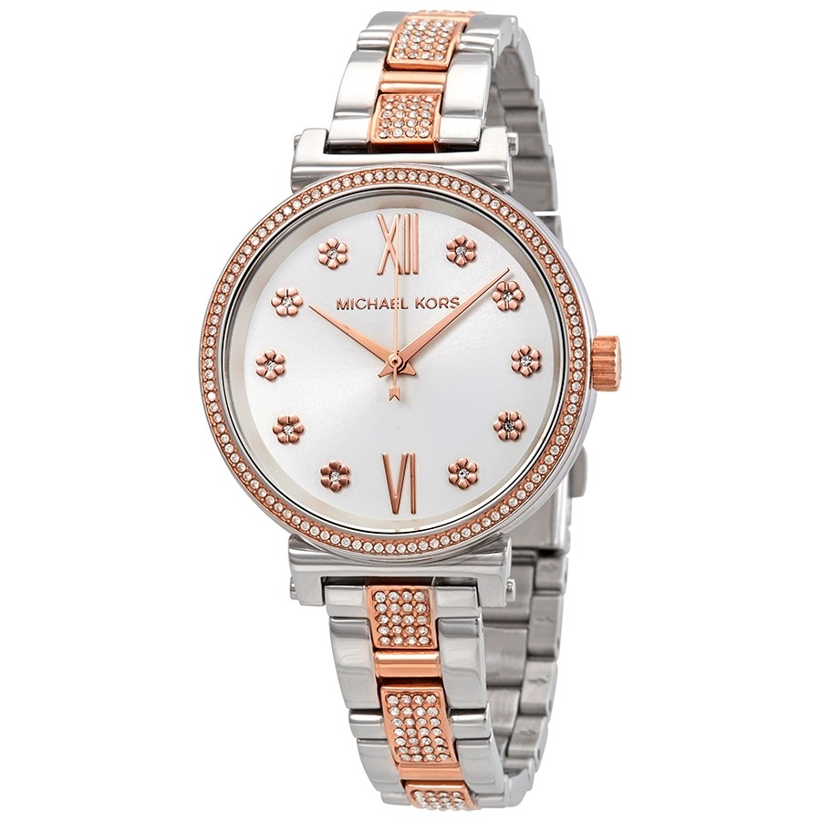 Ceas QUARZT MICHAEL KORS MK3880 pentru Femei argintiu plated roz alb