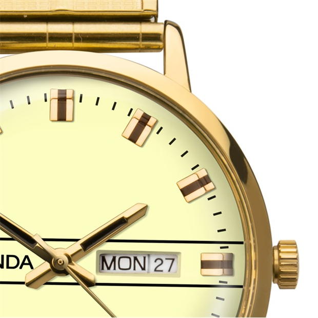 Sekonda 38mm Gold Watch Round Case Cream Dial