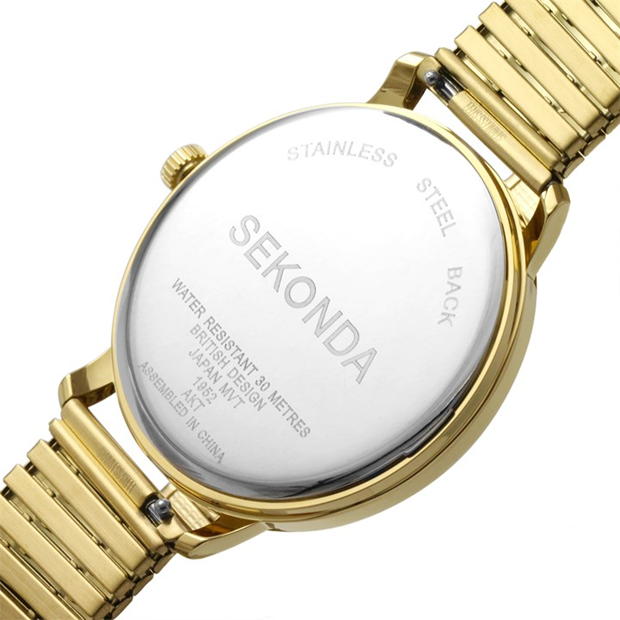 Sekonda 38mm Gold Watch Round Case Cream Dial