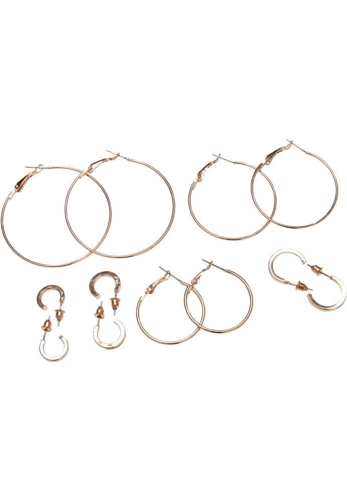 Basic Hoop Earrings 6-Pack Urban Classics