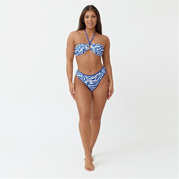 Be You Zebra Print High Leg Bikini Brief