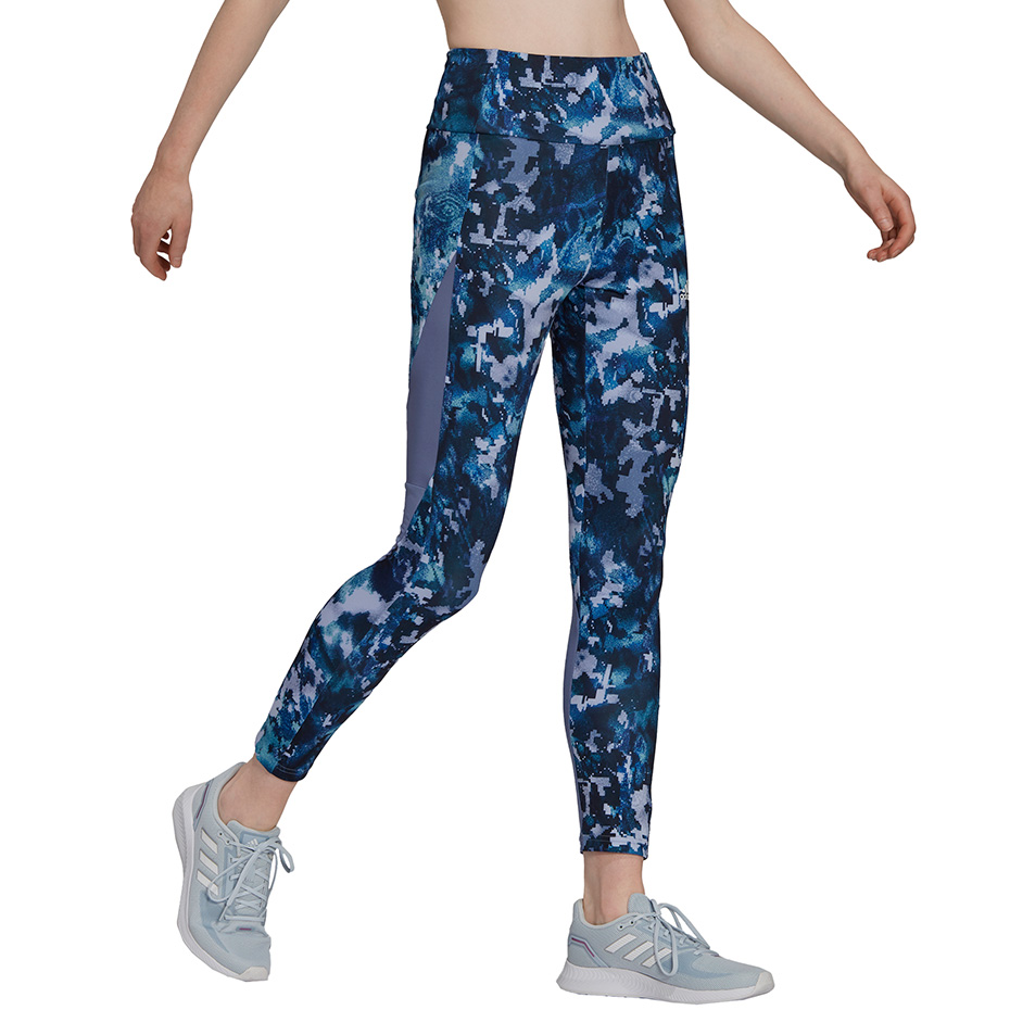 Legginsy damskie adidas AeroReady Designed To Move niebieskie GS6350