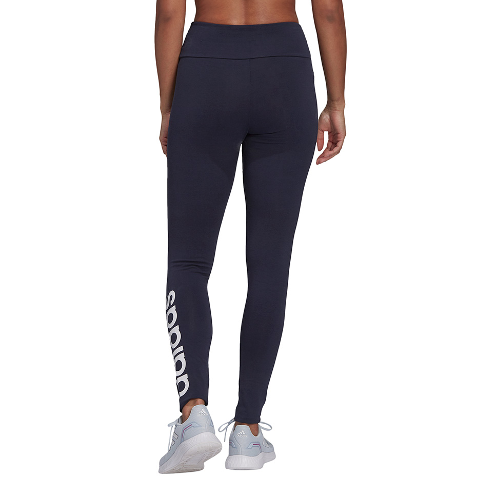 Colant Legginsy damskie adidas Essentials High-Waisted Logo granatowe H07781