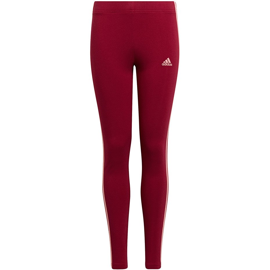 Colant Legginsy dla dzieci adidas Essentials 3-Stripes czerwone HE1997