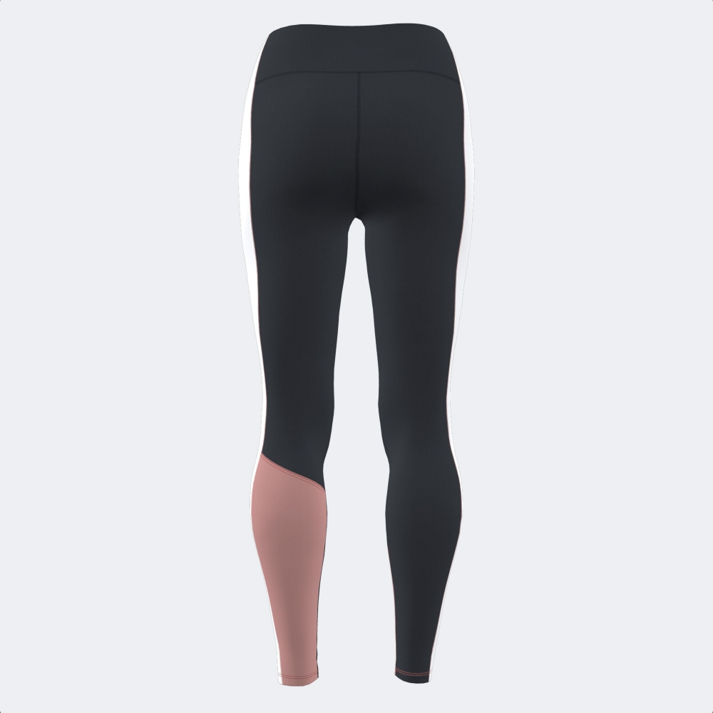 California Long Tights Black White Pink Joma