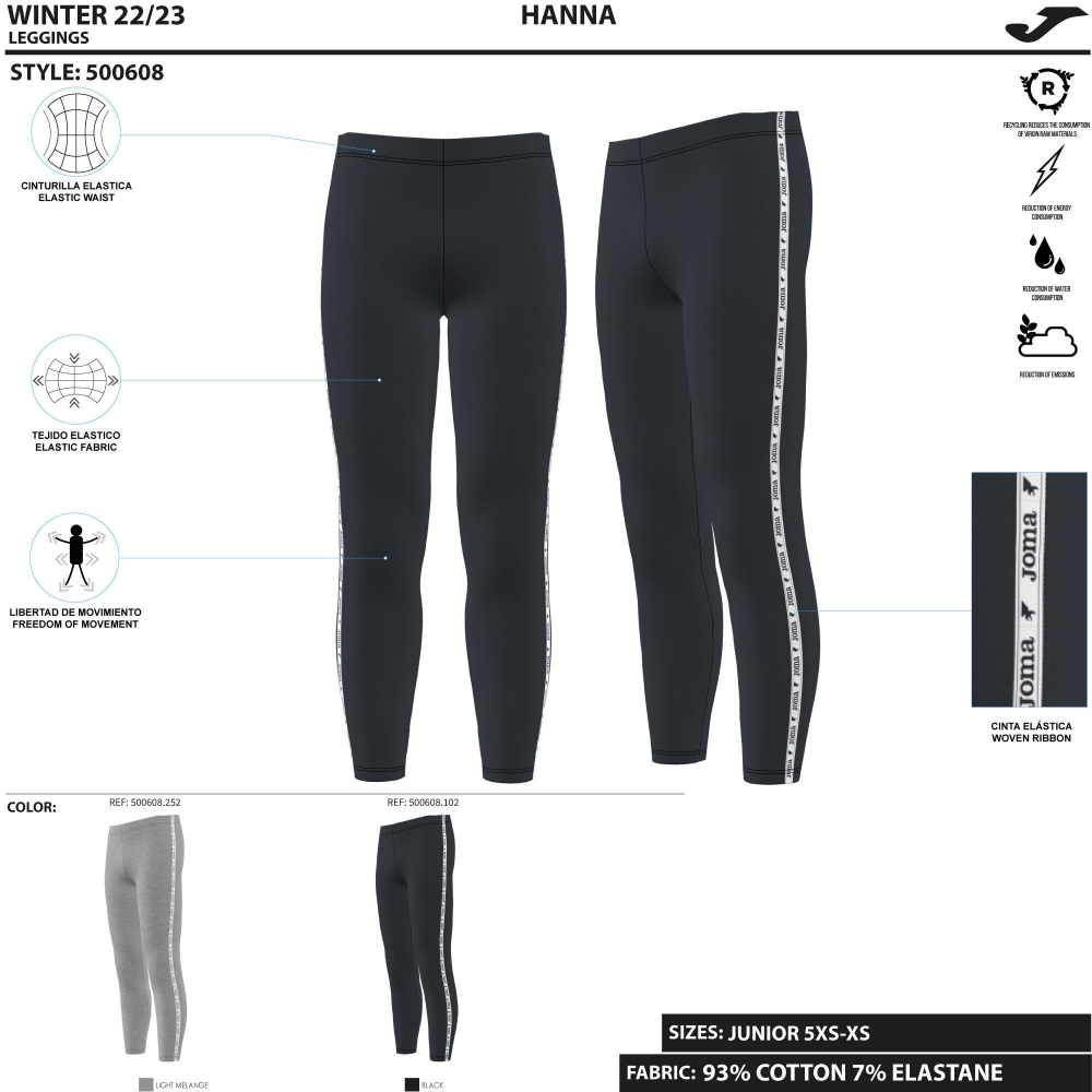 Hanna Long Tights Black Joma