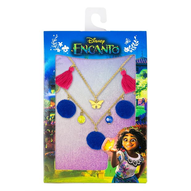 Disney Encanto Multicoloured Double Layered Pom Pom and Tassel Necklace