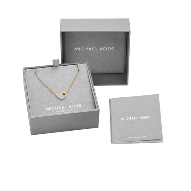 Michael Kors Cubic Zirconia Love Heart Pendant Necklace