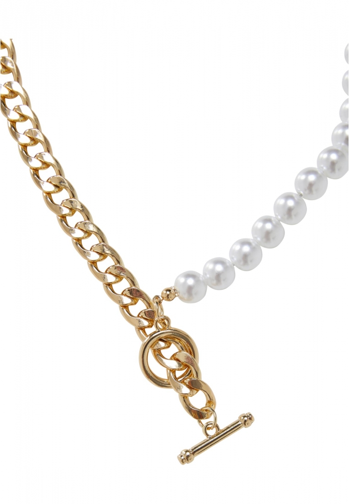 Half Pearl Exchangable Necklace 2-Pack Urban Classics