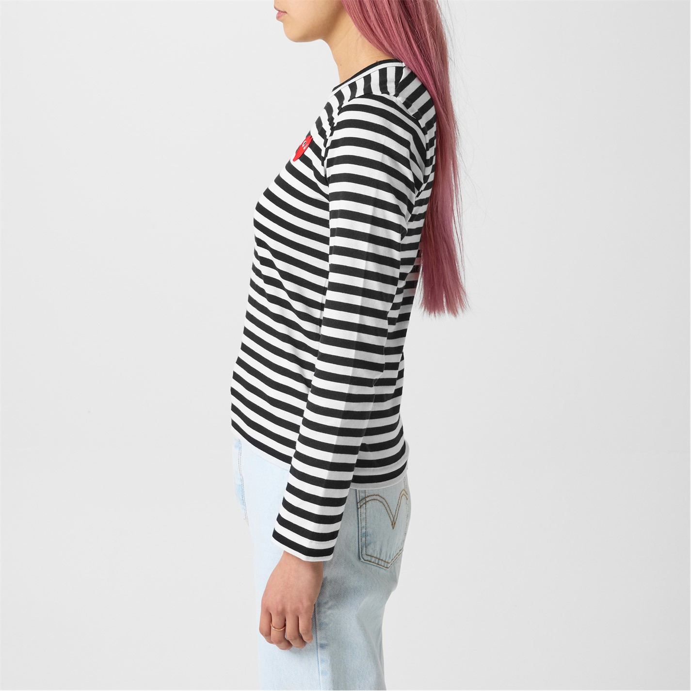 COMME DES GARCONS PLAY Stripe Heart Top