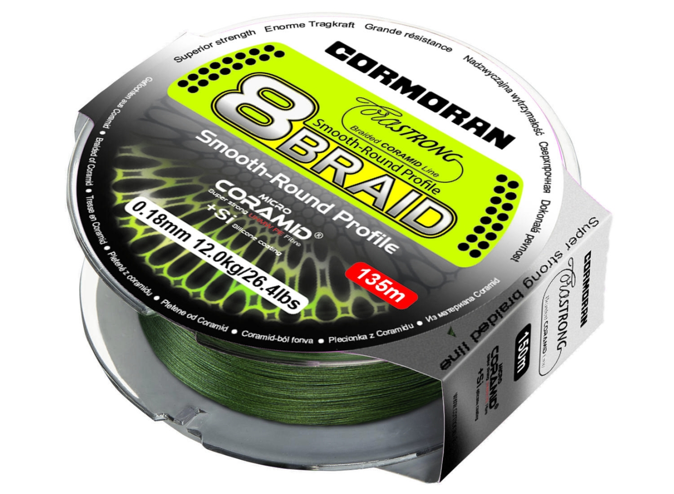 CORASTRONG 8BRAID VERDE 020MM/15,1KG/135M CORMORAN