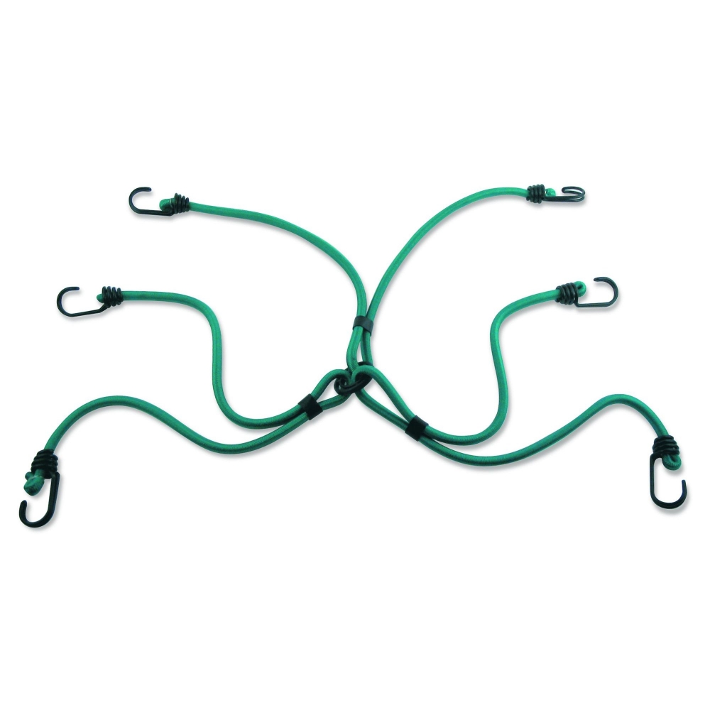 Corzi elastice cu carlige prindere MasterLock 80cm x 8mm spider Twin Wire Verde