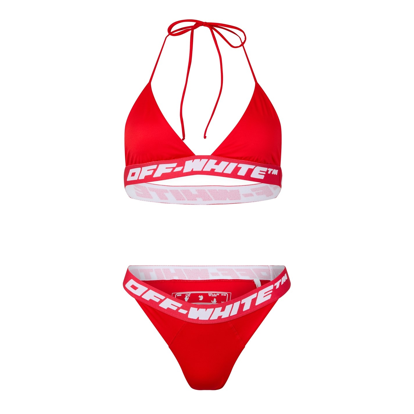 OFF WHITE Logo Tape Banded Bikini