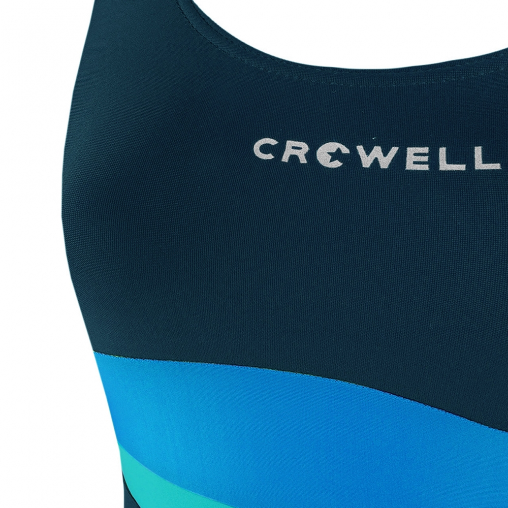 Costum inot ' Crowell Swan navy blue-blue-sky col.07 fetita