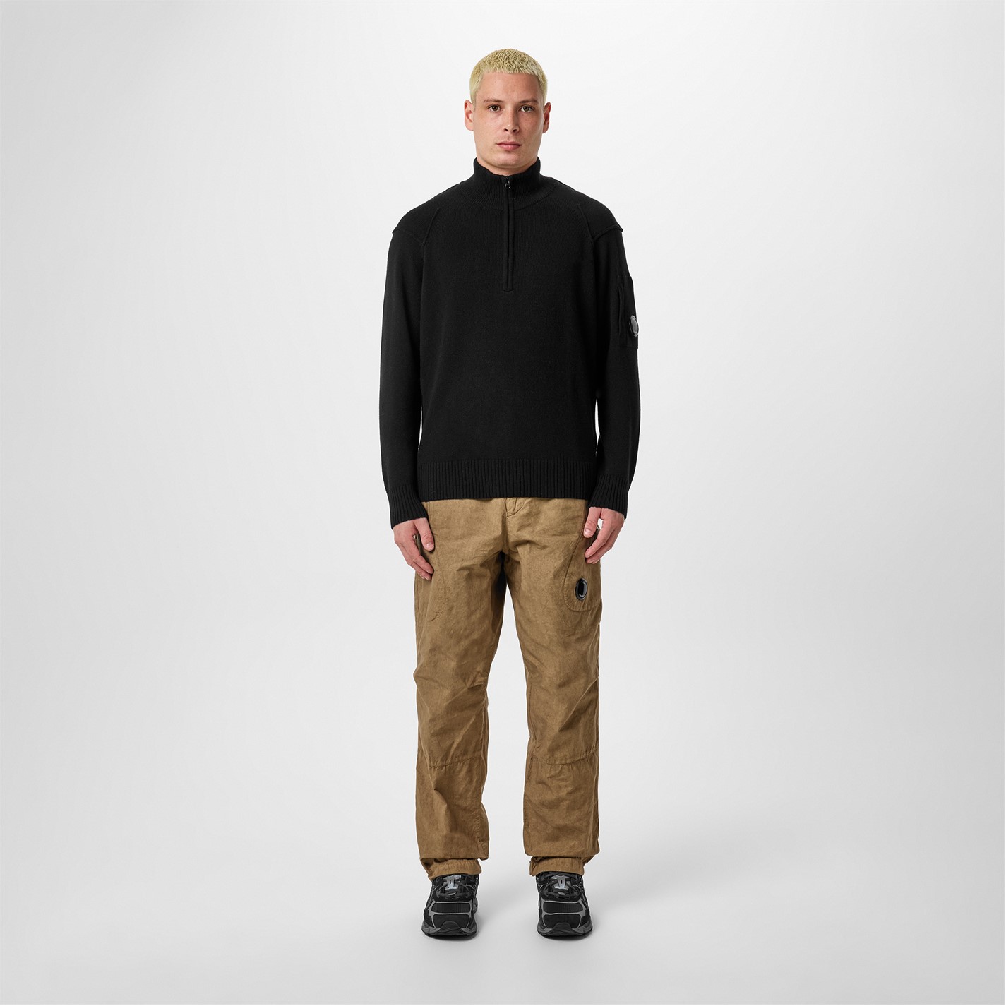 CP COMPANY Lambswool Grs Half-Zipped Knit