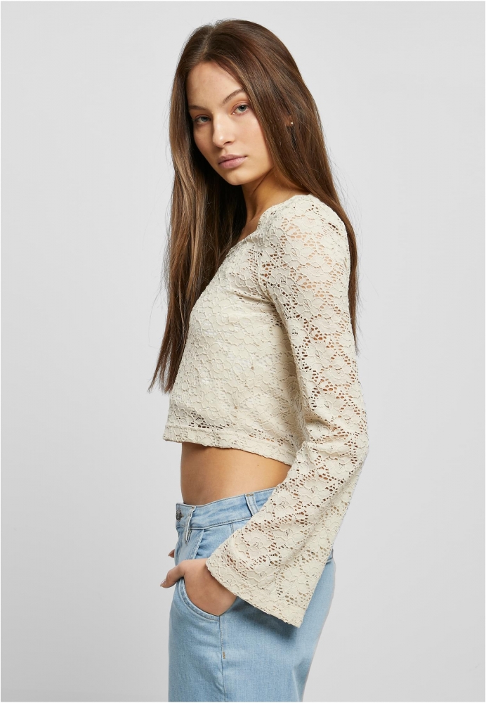 Cropped Lace Longsleeve dama Urban Classics