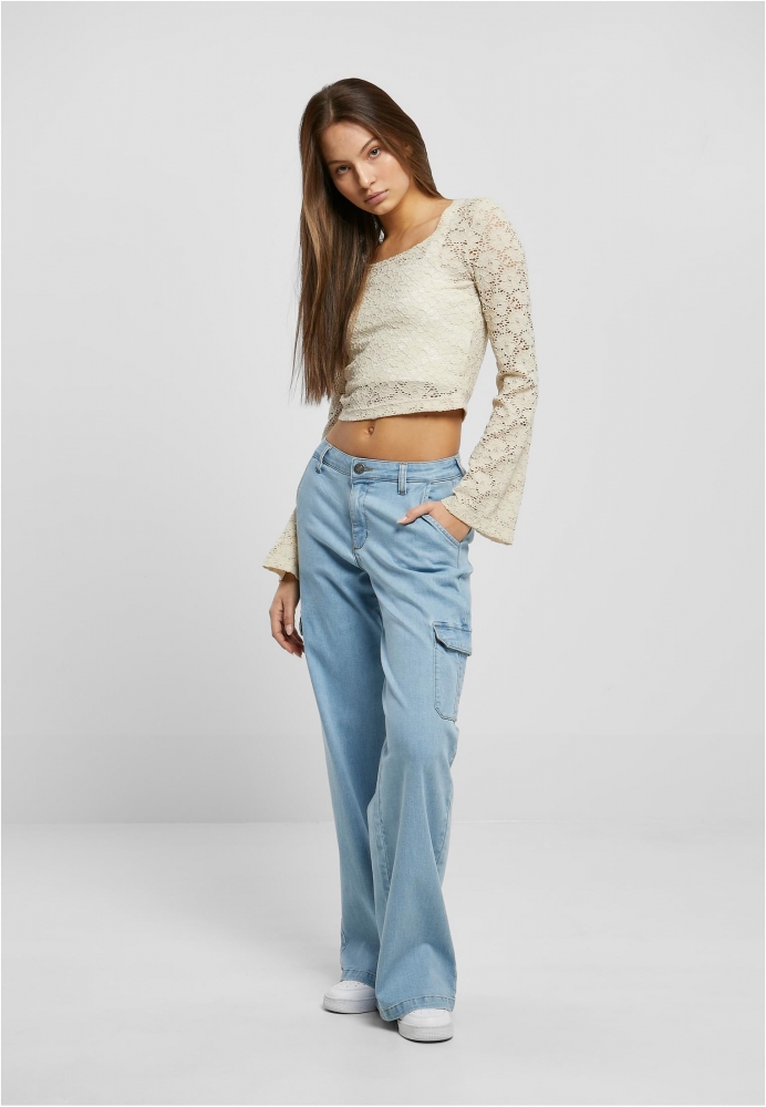 Cropped Lace Longsleeve dama Urban Classics