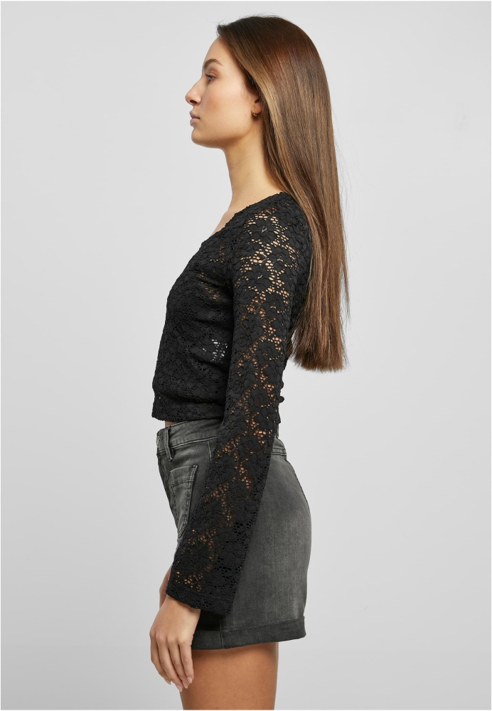 Cropped Lace Longsleeve dama Urban Classics