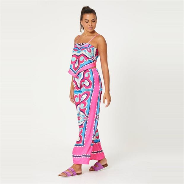 Be You Scarf Print Cami and Trouser Co-ord Set