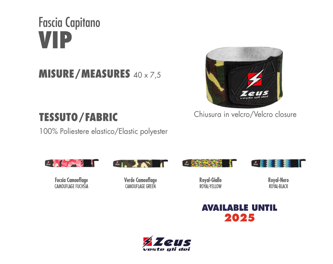 FASCIA CAPITANO VIP Zeus albastru roial negru