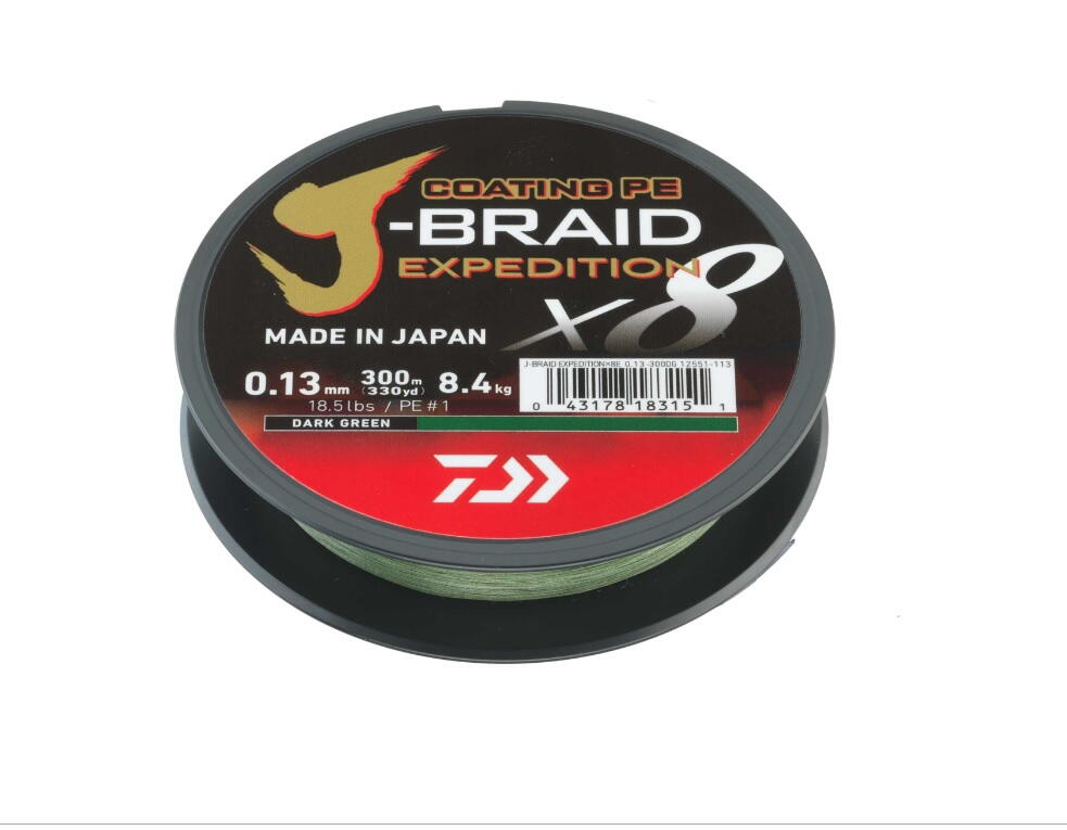 FIR J-BRAID EXPEDITION X8E 022MM 19,5KG 150M VERDE DAIWA