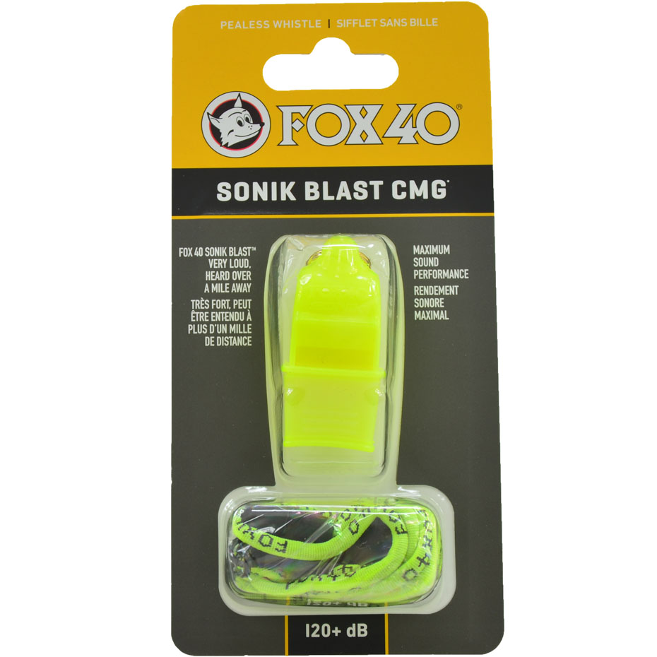 Whistle FOX 40 Sonik Blast CMG yellow neon with a string 9203-1308