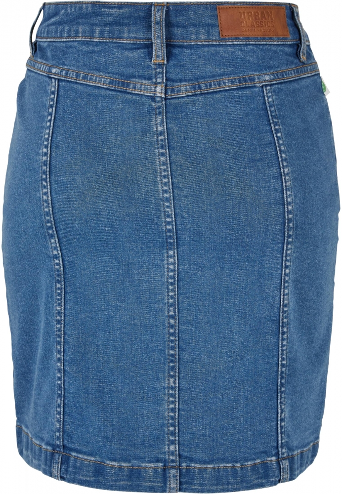 Fusta Organic Stretch Button Denim dama Urban Classics