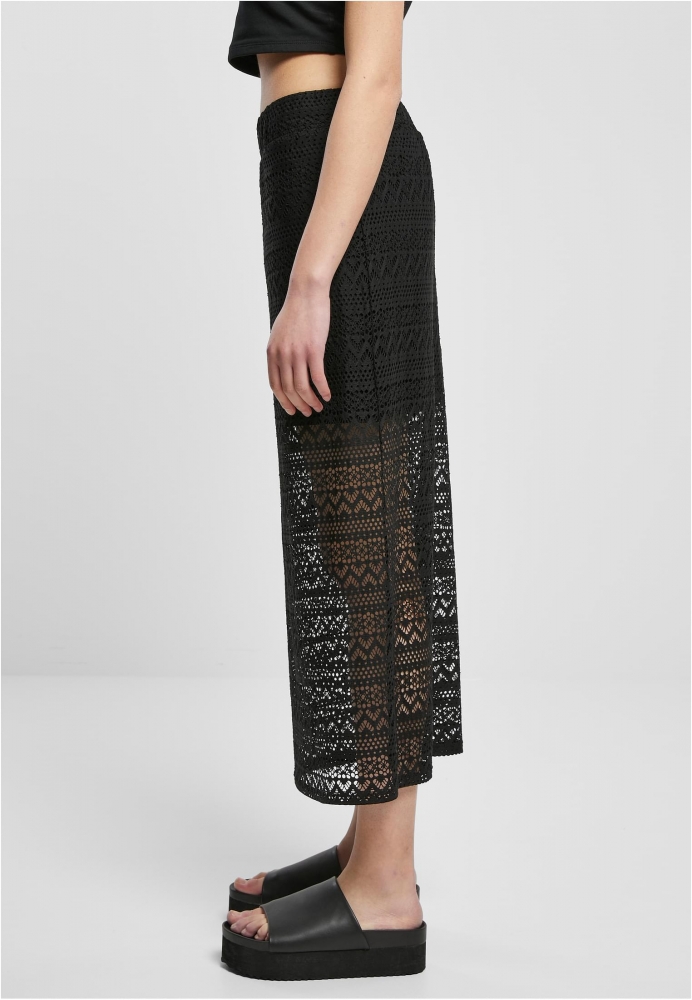 Fusta Stretch Crochet Lace Midi dama Urban Classics