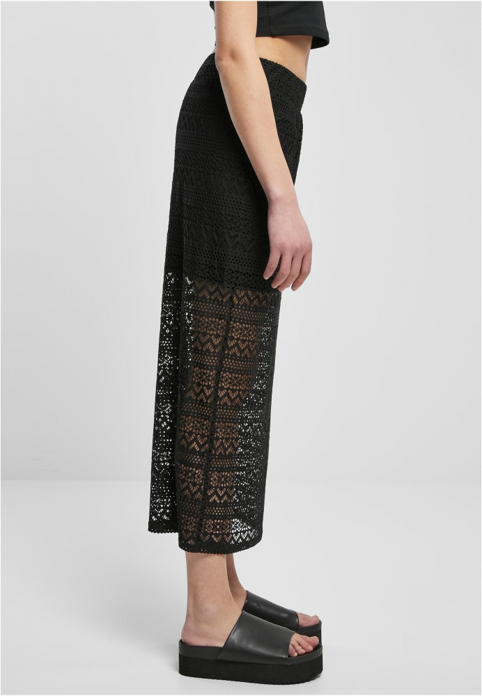 Fusta Stretch Crochet Lace Midi dama Urban Classics