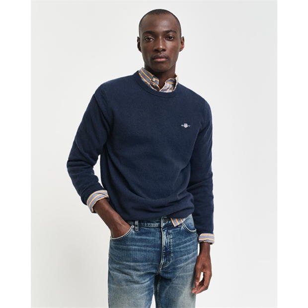 Gant EXTRAFINE LAMBSWOOL C-NECK MARINE S