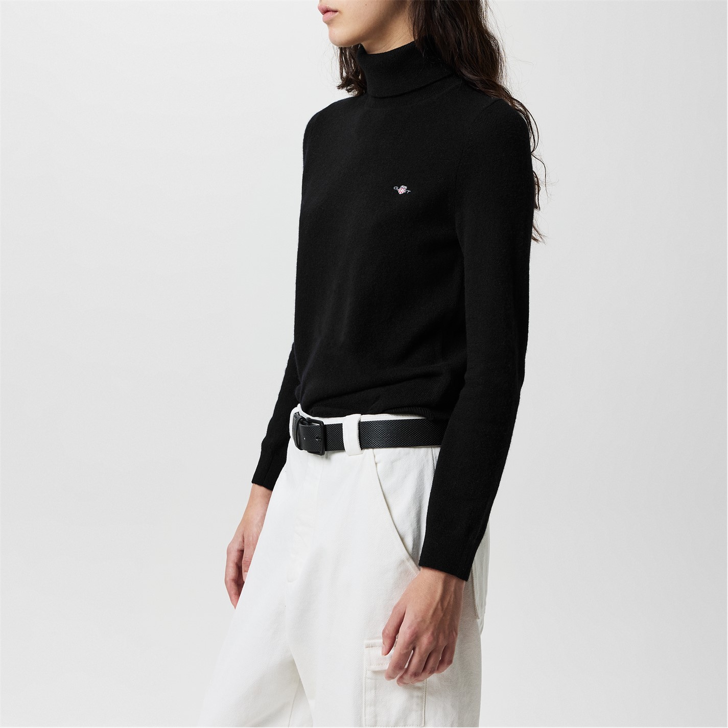 Gant EXTRAFINE LAMBSWOOL ROLLNECK BLACK