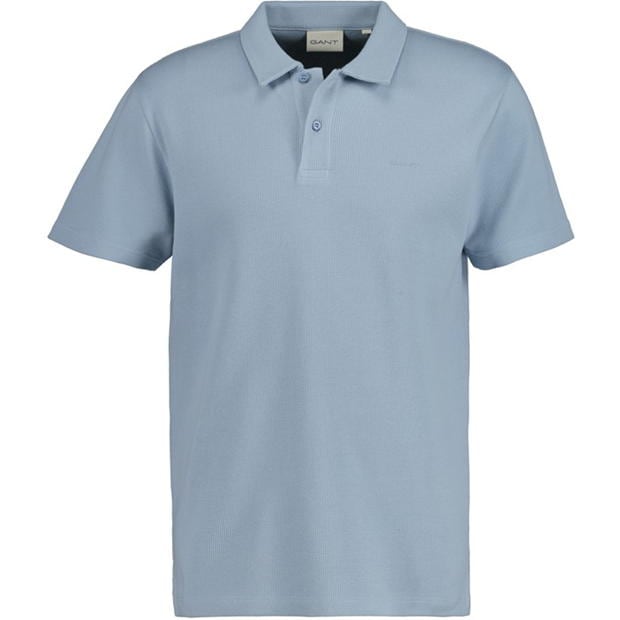 Gant WAFFLE TEXTURE SS-PIQUE DOVE BLUE S