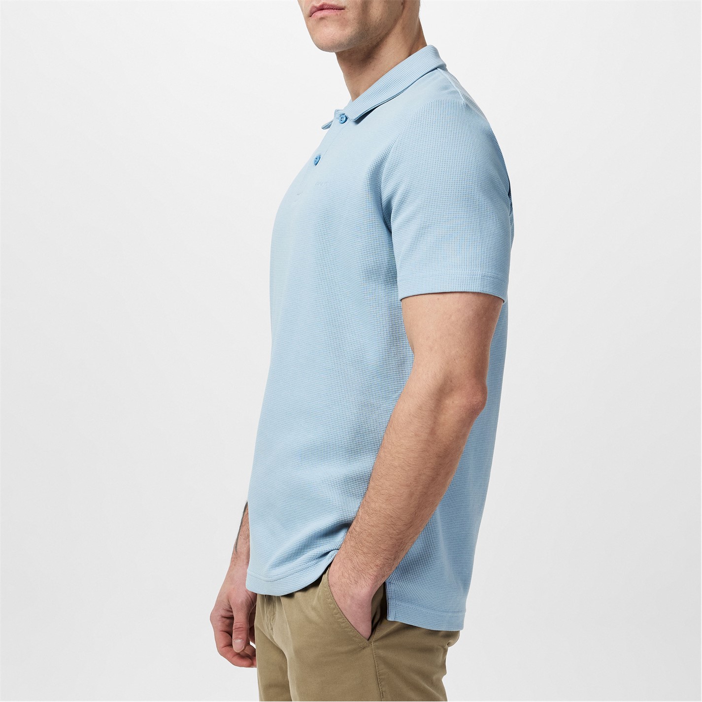 Gant WAFFLE TEXTURE SS-PIQUE DOVE BLUE S