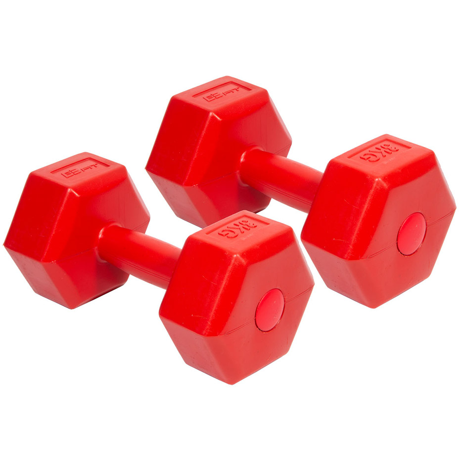 Set of dumbbells composite EB FIT 2x3 kg red 1027036