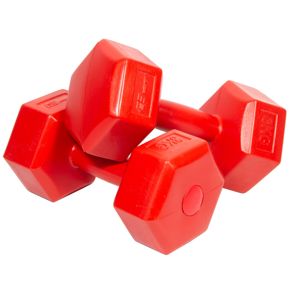 Set of dumbbells composite EB FIT 2x3 kg red 1027036