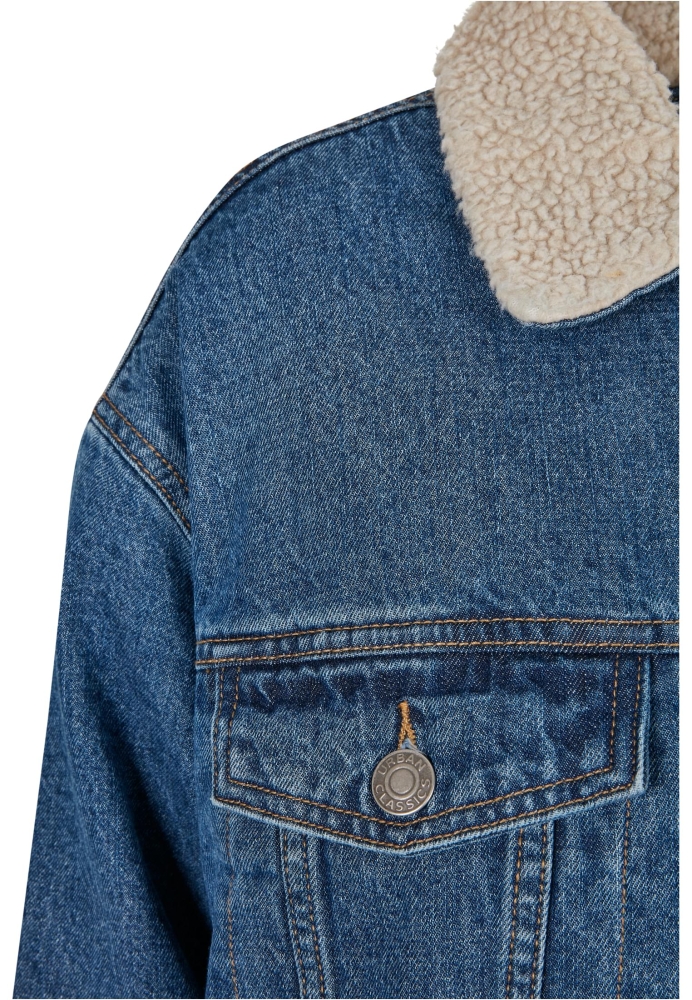 Jacheta Oversized Sherpa Denim dama Urban Classics