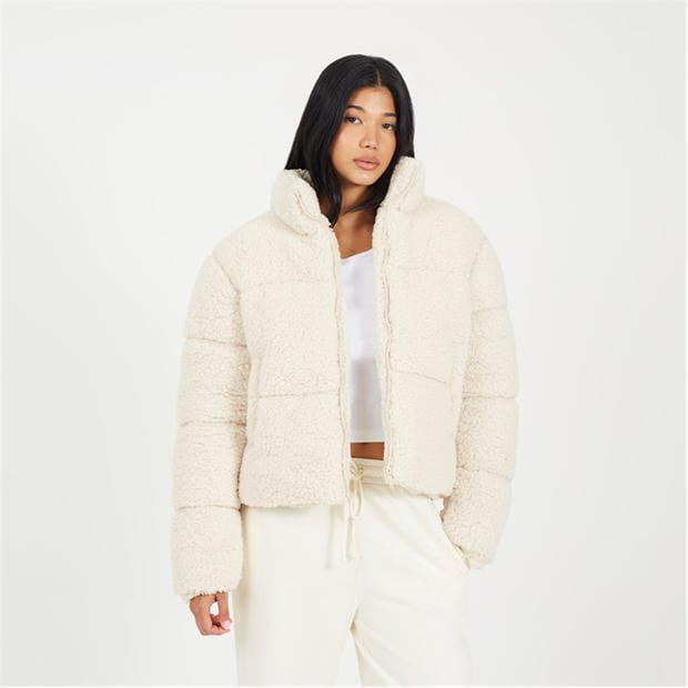 Jacheta Be You Borg Crop Puffer