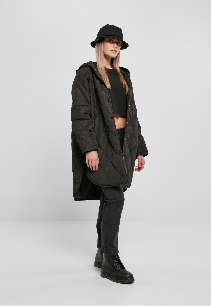 Geaca Oversized Diamond Quilted Hooded dama Urban Classics