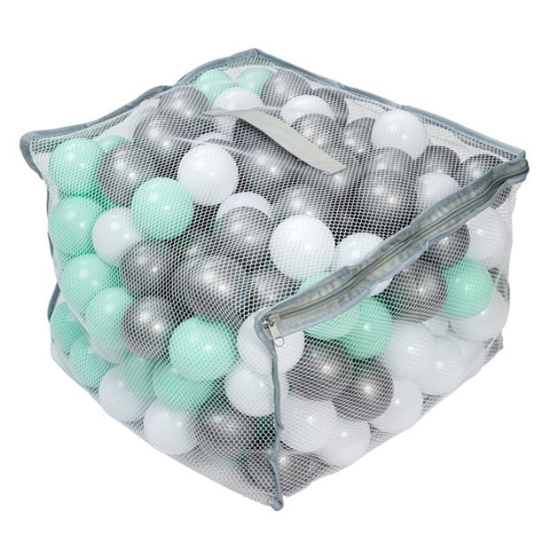 Geanta box Toylife of 200 Pale Green, Grey & White Play Balls 00