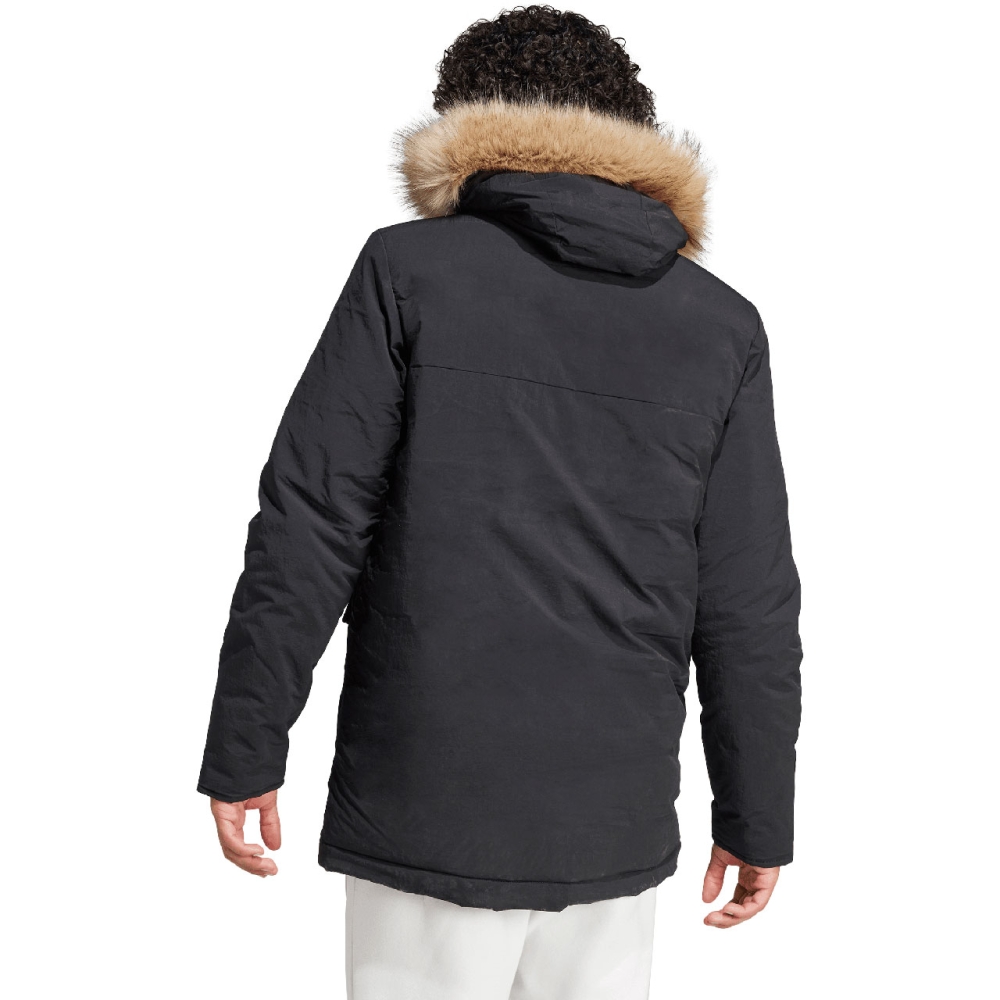 Jacheta adidas Parka Hooded Fur men's black IK0553