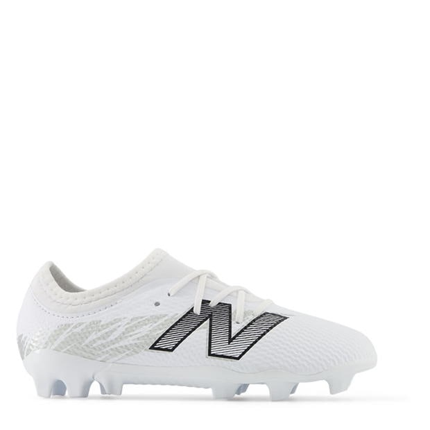 Gheata Minge Fotbal New Balance Balance Furon V8 White Silver Firm Ground baietel