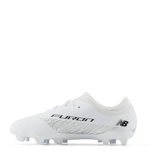 Gheata Minge Fotbal New Balance Balance Furon V8 White Silver Firm Ground baietel