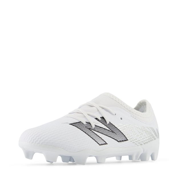 Gheata Minge Fotbal New Balance Balance Furon V8 White Silver Firm Ground baietel