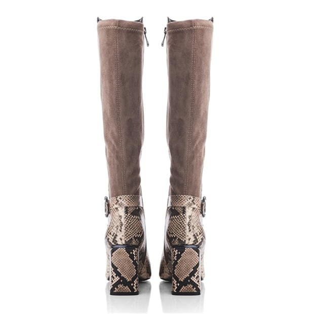 Gheata Moda in Pelle Saretta Knee High