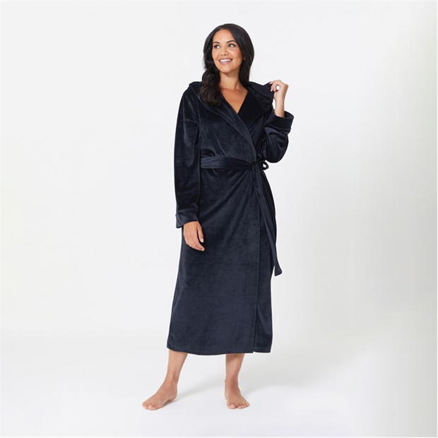 Be You Hooded Velour Longline Dressing Gown - Gift Wrapped